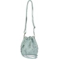 styleBREAKER kleine Bucket Bag Beuteltasche mit Perlen Umhängetasche Schultertasche Handtasche Tasche Damen 02012248 FarbeHellblau Schuhe & Handtaschen
