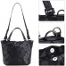 VBIGER Handtaschen Damen Geometrische Tasche Matte schwarz Damentasche Schultertaschen Umhängetaschen für Frauen Matte Schwarz Schuhe & Handtaschen