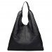 Beylasita Damen Ledertasche Handtasche große Schultertasche aus weichem echtem Leder Hobo Beuteltasche Tote Shopper Schwarz Schuhe & Handtaschen