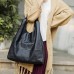 Beylasita Damen Ledertasche Handtasche große Schultertasche aus weichem echtem Leder Hobo Beuteltasche Tote Shopper Schwarz Schuhe & Handtaschen