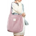 Cloele Damen Umhängetasche aus Cord für Frauen Mädchen Handtasche mit Innentasche Damen-Schultertaschen für Arbeit Reisen und Einkaufen Rosa Schuhe & Handtaschen