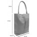 Oktradi® Damen Shopper Leder Schultertasche Handtasche Ledertasche Laptoptasche Beutel 30 x 35 x 14 cm Made in Italy Mint Schuhe & Handtaschen