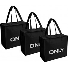 ONLY TASCHE 3er Pack Shopping Bag Umhänge Shopper Einkaufs Schulter Tasche Neu Schwarz 3er Pack Schuhe & Handtaschen