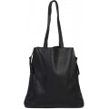 styleBREAKER Damen Tote Bag Handtasche mit seitlichen Reißverschlüssen Shopper Schultertasche Notebook Tasche 02012310 FarbeSchwarz Schuhe & Handtaschen