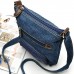 Jeans Umhängetasche Schultertasche Crossbody Bag Handtasche Messenger Bag für Damen im Cowboy Denim Style Hobo Fashion Blau Schuhe & Handtaschen
