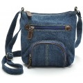 Jeans Umhängetasche Schultertasche Crossbody Bag Handtasche Messenger Bag für Damen im Cowboy Denim Style Hobo Fashion Blau Schuhe & Handtaschen