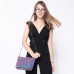 LOVEVOOK Geometrische Tasche Umhängetasche Damen Cross Body Bag Schultertasche mit Reißverschluss Leuchtend Holographic Tasche mit Kettenriemen PU Leder Schuhe & Handtaschen