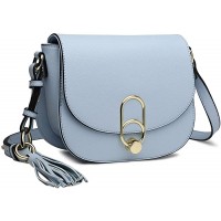 Miss Lulu Schultertasche Damen Umhängetasche Cross Body Bag Modern Mit Reißverschluss Quaste Urlaub Uni Shopping Blau Schuhe & Handtaschen