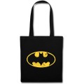 DC Comics Batman Logo Used Look Stoffbeutel Schwarz Schuhe & Handtaschen