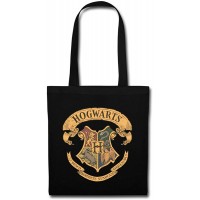Harry Potter Hogwarts Wappen Stoffbeutel Schwarz Schuhe & Handtaschen