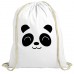 Shirtstreet24 Tier natur Turnbeutel Cute Panda Größe onesize weiß natur Schuhe & Handtaschen