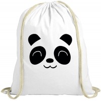 Shirtstreet24 Tier natur Turnbeutel Cute Panda Größe onesize weiß natur Schuhe & Handtaschen
