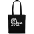 Spreadshirt Bibi Und Tina Amadeus Sabrina Typographie Stoffbeutel Schwarz Schuhe & Handtaschen