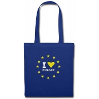 Spreadshirt I love Europe Europa Flagge Stoffbeutel Royalblau Schuhe & Handtaschen